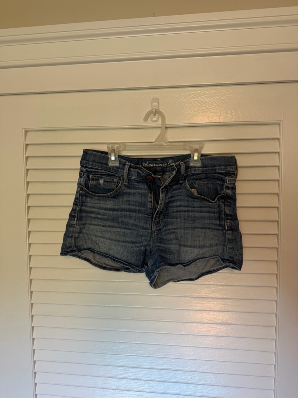 American Eagle Outfitters Faded Blue Denim Cutoff Shorts